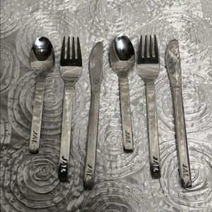 JAL Elegant Silver Flatware Set Stainless